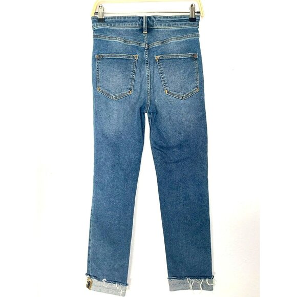 Anthropologie Pilcro High Rise Cigarette Slim Straight Leg Release Hem Jeans - Picture 2 of 10